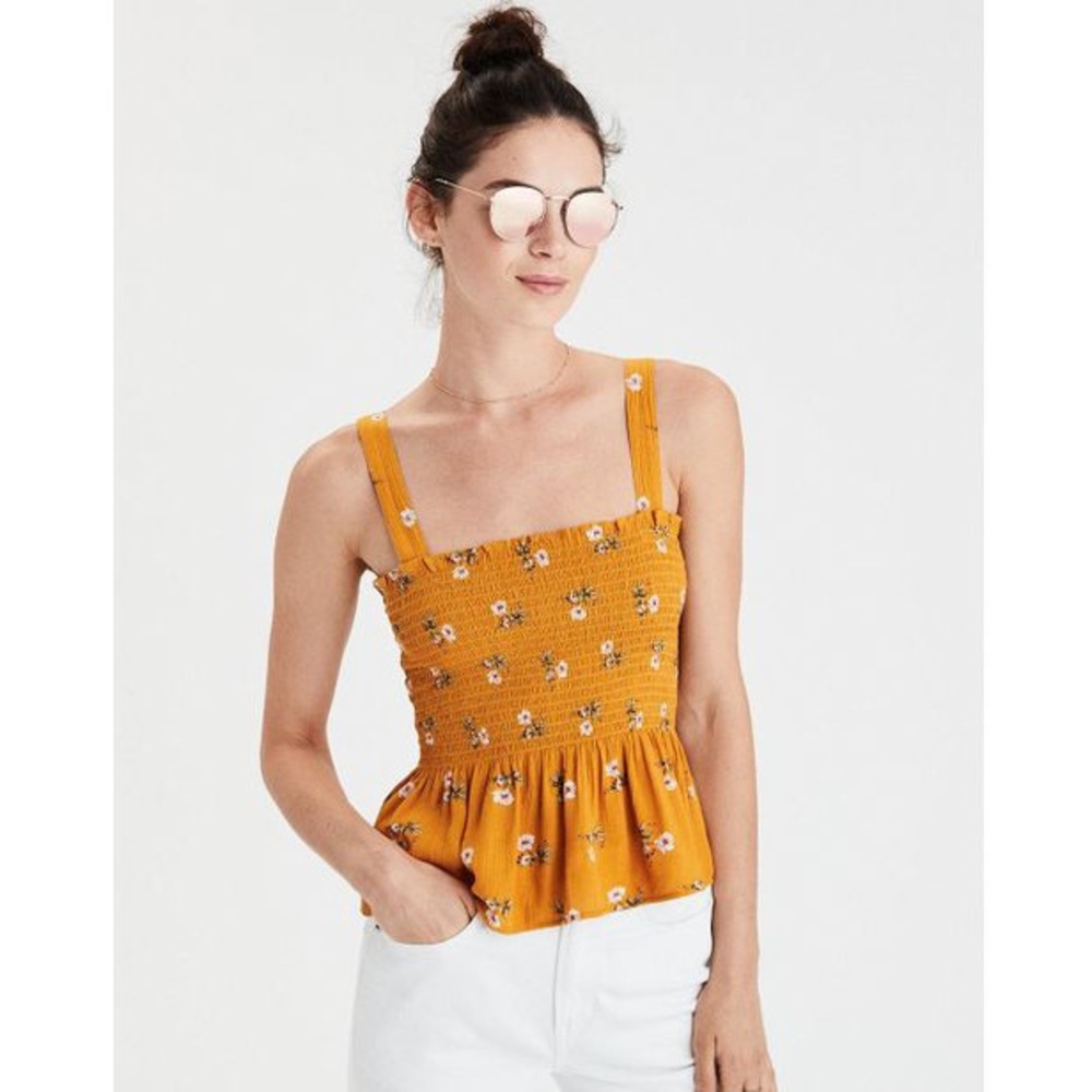 Floral Smocked Tank Top